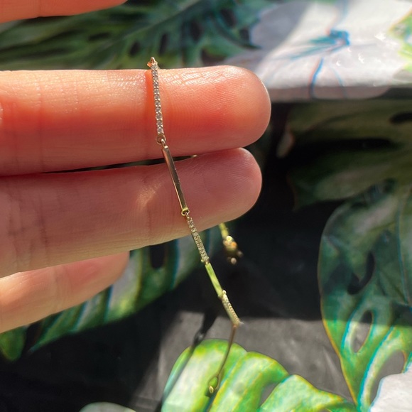 14k gold 🤩diamond pave bracelet - Picture 6 of 7